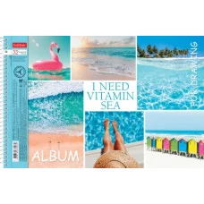 АЛЬБОМ для рисования 32л А4ф перфорация на отрыв спирали -Vitaminka- 067345 Аль3450