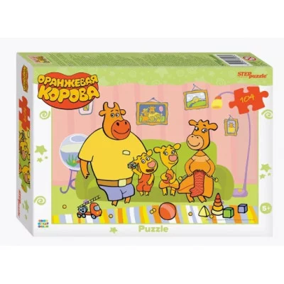 Пазл 104 Оранжевая корова 82043 Степ /48/ 734-942