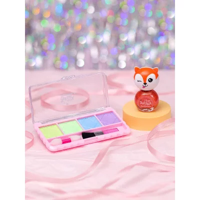 Набор детской косметики "Кошечка" (лак, тени, кисть, апплик, цвет микс) ( Арт. КС-5218) КС-5218
