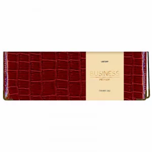 Планинги датир. 56л. (BUSINESS PREMIUM) Иск.кожа с порол. Метал.угол. Форз. иск.кожа. Евроспираль. Съемн.блок. Бум.тонир.оф. 70г/м2, 2кр. Ин.уп.OPP Grand croco (бордо) ПКБП225601