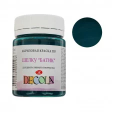 Краска по шелку "Батик" акрил 50мл банка ЗХК "Декола" Изумрудная 4428720 3245606