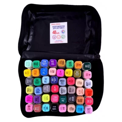 Набор маркеров двуст для скетчинга FANTASY TONES 48шт. (МП-7946) скош/пулев наконеч МП-7946