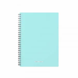 Тетрадь общая с пластиковой обложкой на спирали ErichKrause Pastel Mint, А5, 80 листов, клетка 53700