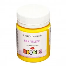 Краска по шелку "Батик" акрил 50мл банка ЗХК "Декола" Желтая средняя 4428220 3245602
