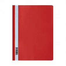 Папка-скоросшиватель пластик. СТАММ А4, 160мкм, красная с прозр. верхом 343190