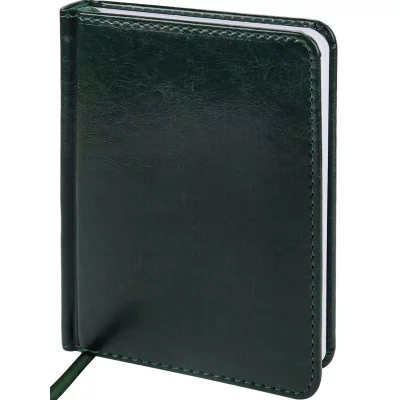 ЕЖЕДНЕВНИК А6, 128л. недатир. TOUCH SKIN - EMERALD (128-3186) кожзам (зеленый) 128-3186