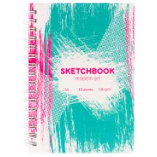 Скетчбук А6 Modern Art Future (7БЦ, гл лам, гребень, 40л, 100 г) С80-6340