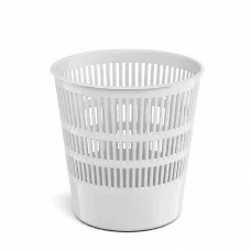 Корзина для бумаг сетчатая пластиковая ErichKrause Classic, 12л, белый 55940