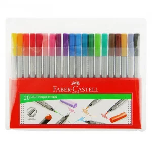 Набор ручек капиллярных 20цв Faber-Castell GRIP 0.4 мм в пласт/футляре 151620 2308310