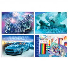 Альбом для рисования 20л А4 на склейке BG Mix Мальчики 120г/м2 326262