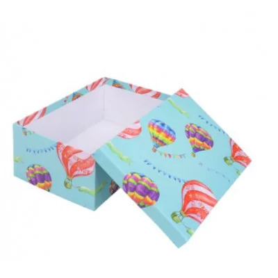 Коробка прямоугольная подарочная Полет шаров 35X27X15.5 см РазборКОР-7818