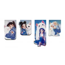 Закладки магнитные для книг, 4шт., MESHU "Be happy", матовая ламинация 382178