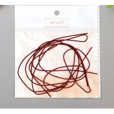 Канитель мягкая, гладкая 1,3 мм, матовая, марсала 5 гр 5312043