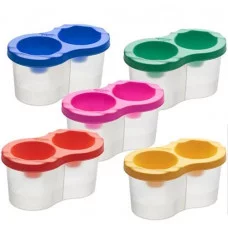 Стакан-непроливайка СТАММ двойной, ассорти, тонир. прозрачный, СН45 082432