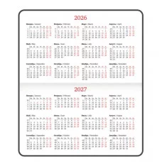 Еженедельник датированный 2026 МАЛЫЙ ФОРМАТ 95х155 мм, А6, BRAUBERG "Foliage", под кожу, зеленый, 117198