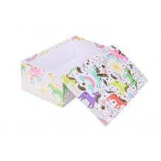 Коробка прямоугольная подарочная Радужные единороги 23X16,5X9,5 см РазборКОР-7816