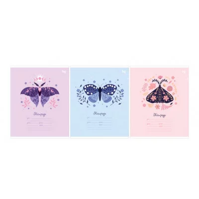 Тетрадь 12л., узкая линия BG "Бабочки" 375945