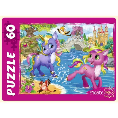 ПАЗЛЫ 60 элементов. ЧУДЕСНЫЕ ЕДИНОРОГИ №22 (Арт. П60-7650)