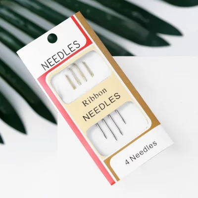Игла швейная для вышив лентой 4шт d=1,07 мм длина от 4,4 до 4,9 см 829494