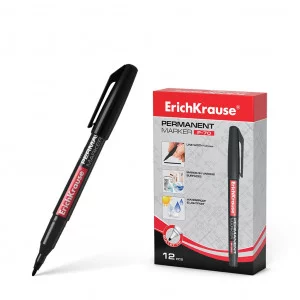 Перманентный маркер ErichKrause®  P-70, цвет чернил черный 37073