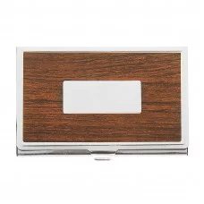 Визитница с металлическим окном, красное дерево 9*6см 116878