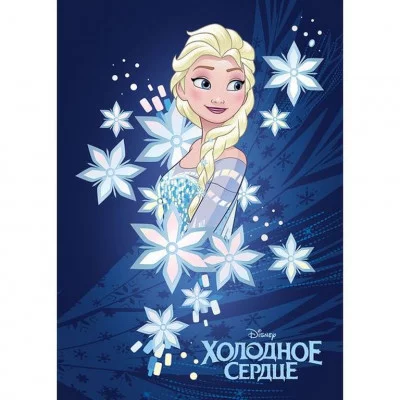 Бизнес-блокнот 64л А6ф клетка/линия тв.переплет тиснение фольгой -Холодное сердце- DISNEY 64ББ6фВ5_20319
