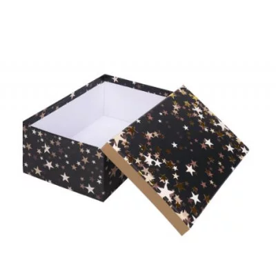 Коробка прямоугольная подарочная Звездопад 33X25.5X14.5 см РазборКОР-7817