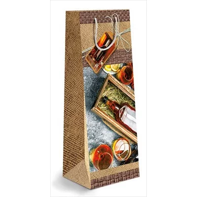 Пакет подарочный под бутылку 484 Хорошо Коньяк 00784