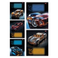 Тетрадь КЛЕТКА 24л. ФАНТАСТИЧЕСКИЙ АВТОМОБИЛЬ (24-5771) обл.-мелов. картон, 24-5771