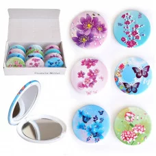 Зеркало "Цветы", D-7см, пластик, асоорти 2020-4 J.Otten