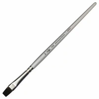 Кисть художественная синтетика имитация белки Гамма "Арбат", плоская №10, короткая ручка 356584