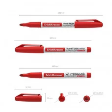 Маркер для досок ErichKrause W-110, цвет чернил красный  56917