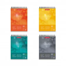 Блокнот на спирали ErichKrause® Spiralblock, А6, 80 листов, клетка MIX-PACK 58428