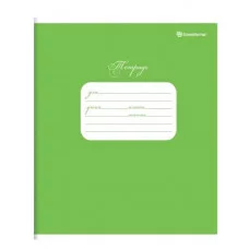 Тетрадь 12 л. частая кос. линия ЗЕЛЕНАЯ мел. карт. ВД-лак 110100