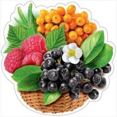 Украшение на скотче "Ягоды в лукошке" Горчаков 190 01058