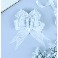 Бант-бабочка №5 "Линии", цвет белый 1149749