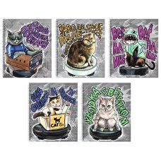 Тетрадь 165х202 96л "Котик и робот-пылесос"  КанцЭксмо ТС2Л969295