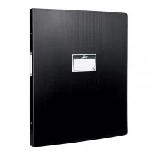 Папка с кольцами РЕГИСТР А3 4 кольца 700 мкм 25 мм черный пластик вертикальная 067688