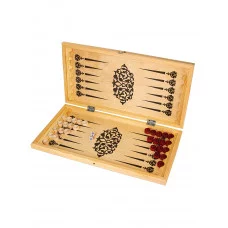 НАРДЫ СРЕДНИЕ (деревянные фишки) 400х210 мм (Арт. ИН-7517)