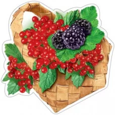 Украшение на скотче "Ягоды в туеске" А5 Праздник 01059