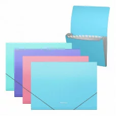 Папка-картотека пластиковая ErichKrause Diagonal Pastel, с 13 отделениями, A4, ассорти 61212