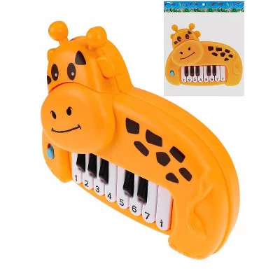 Детское пианино  "Жираф"  16х12х4 см (бат. 2*АА не в компл.,в пакете) ( Арт. 2082233)
