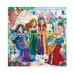 Пазл фигурный на подложке. 80 деталей. Принцессы. 30х30,5 см. ГЕОДОМ