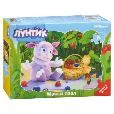 Контурный Макси-пазл 15 эл. "Лунтик" (Мельница) 65004