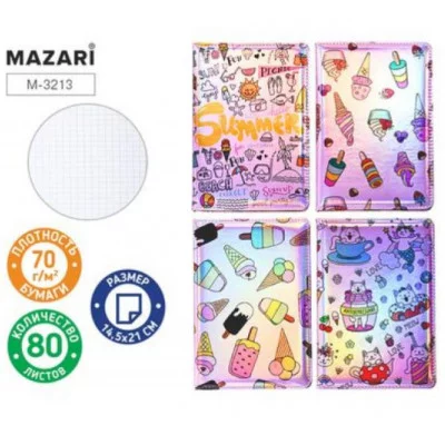 Блокнот 14.5 х 21 см, 80 л. M-3213