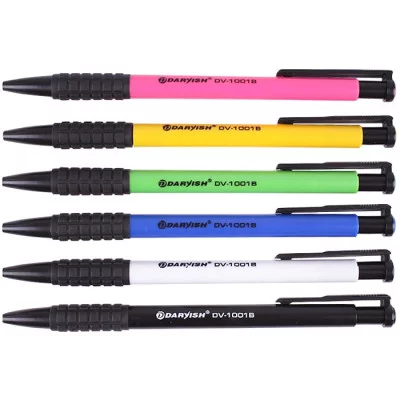 Ручка авт. син. "Darvish" корпус цветной с серым резиновым держателем DV-1001B