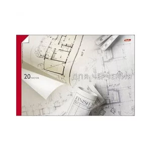 Альбом д/черч. А4 20л. HATBER, спираль, жестк. подлож., 160г/м, Чертеж, 20Ач4Асп_06548(А058183)