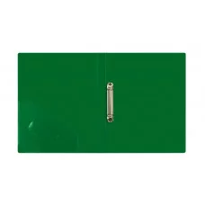 Папка на 2 кольцах СТАММ "Стандарт" А4, 25мм, 700мкм, пластик, зеленая 355276