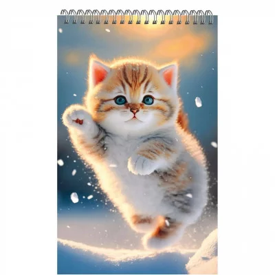 БЛОКНОТ А7, 40л. Гребень. Обложка мелованный картон. Клетка Котенок Б2ЛСК760299