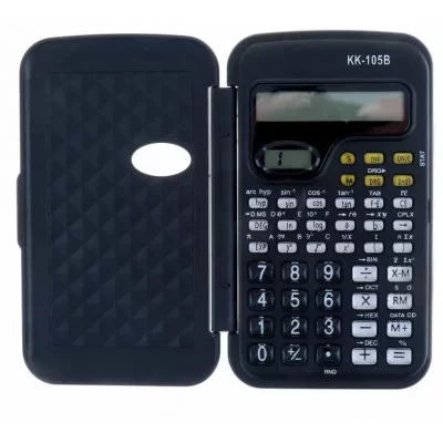 Калькулятор-инженерный KK-105B :10-разрядный,с крышкой,с часами,в индивидуальной упак.,размер упаков KK-105B/МС-105В